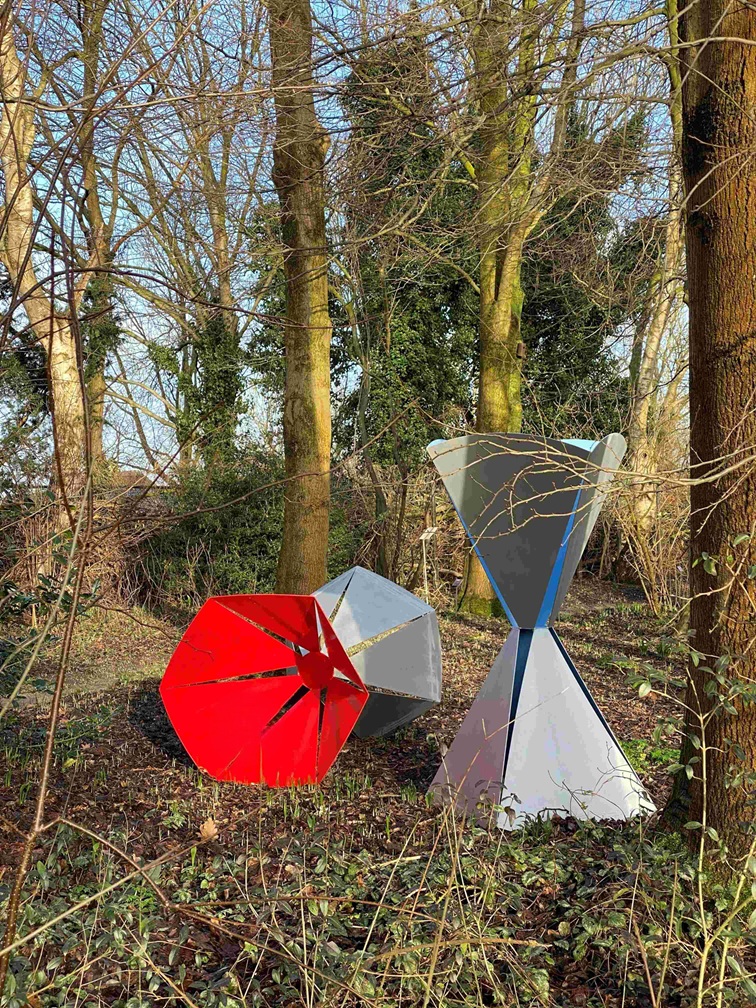 Lies van der Sluis kunstwerk in het bos